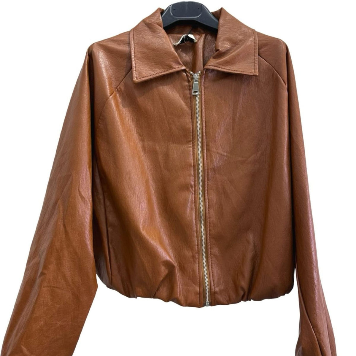 Torino Faux Leather Bomber Jacket