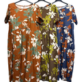 Italian Floral Print Maxi Dress