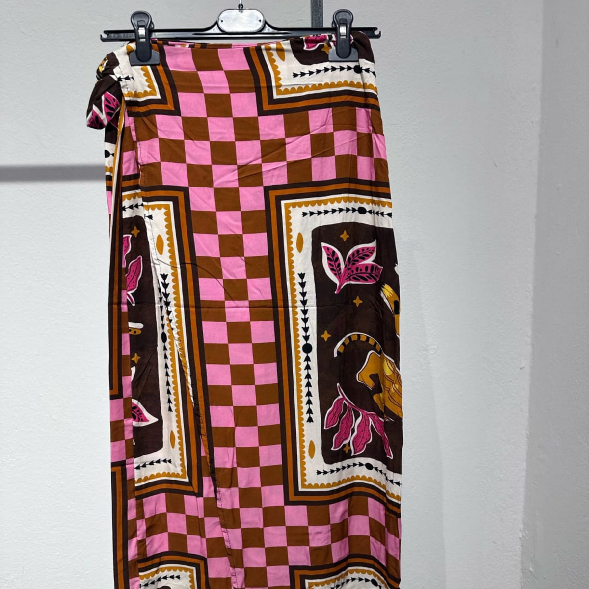 Italian Printed Wide-Leg Trousers