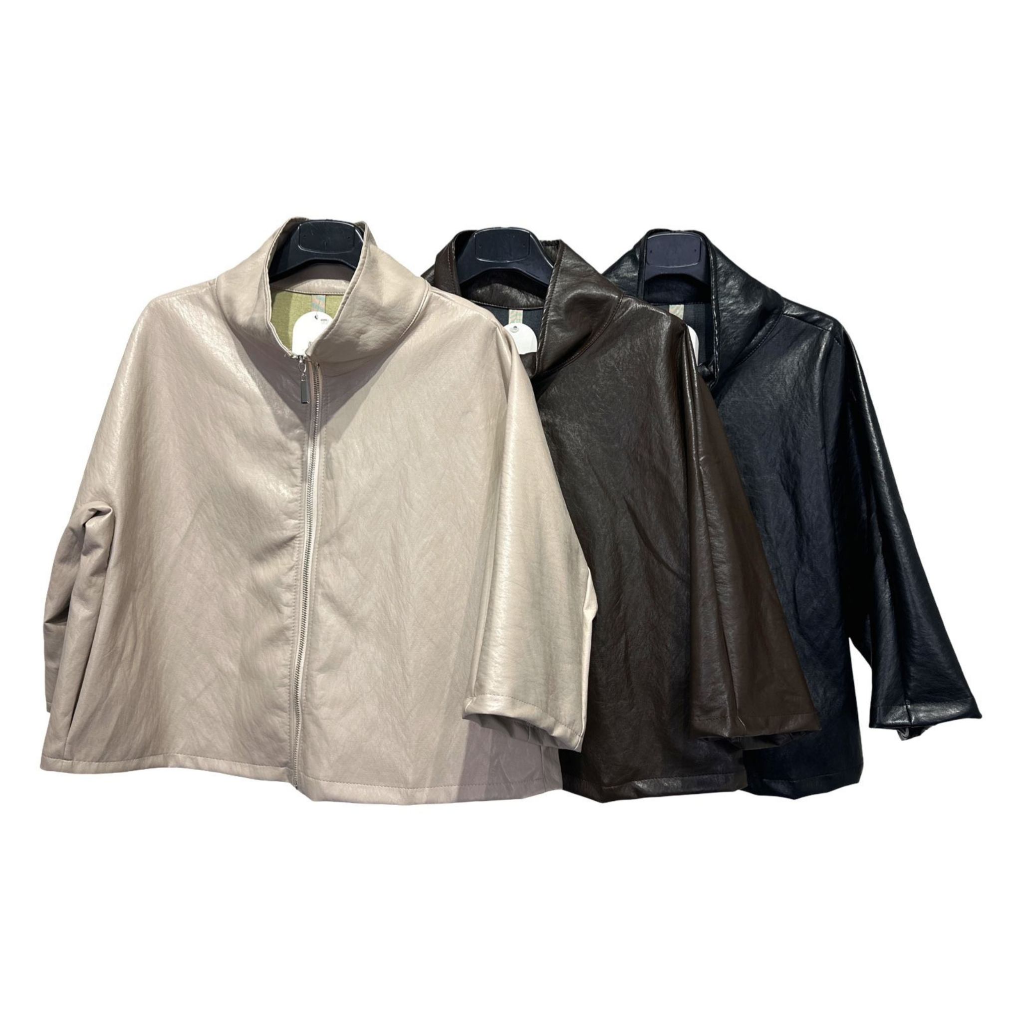 Faux Leather Zip Jacket