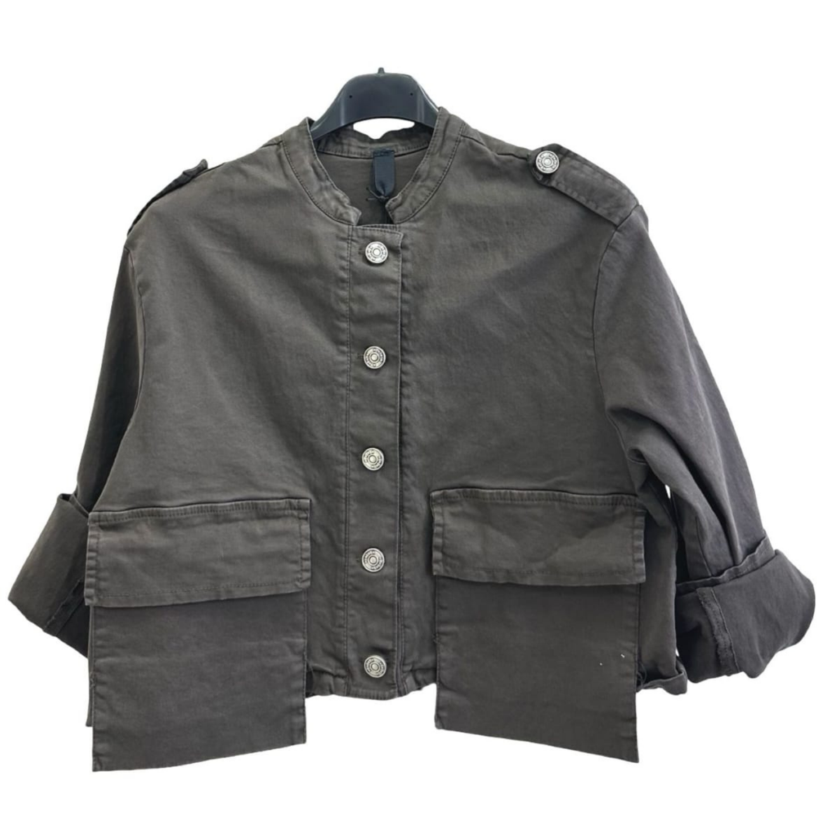 Italian Cropped Military Jacket