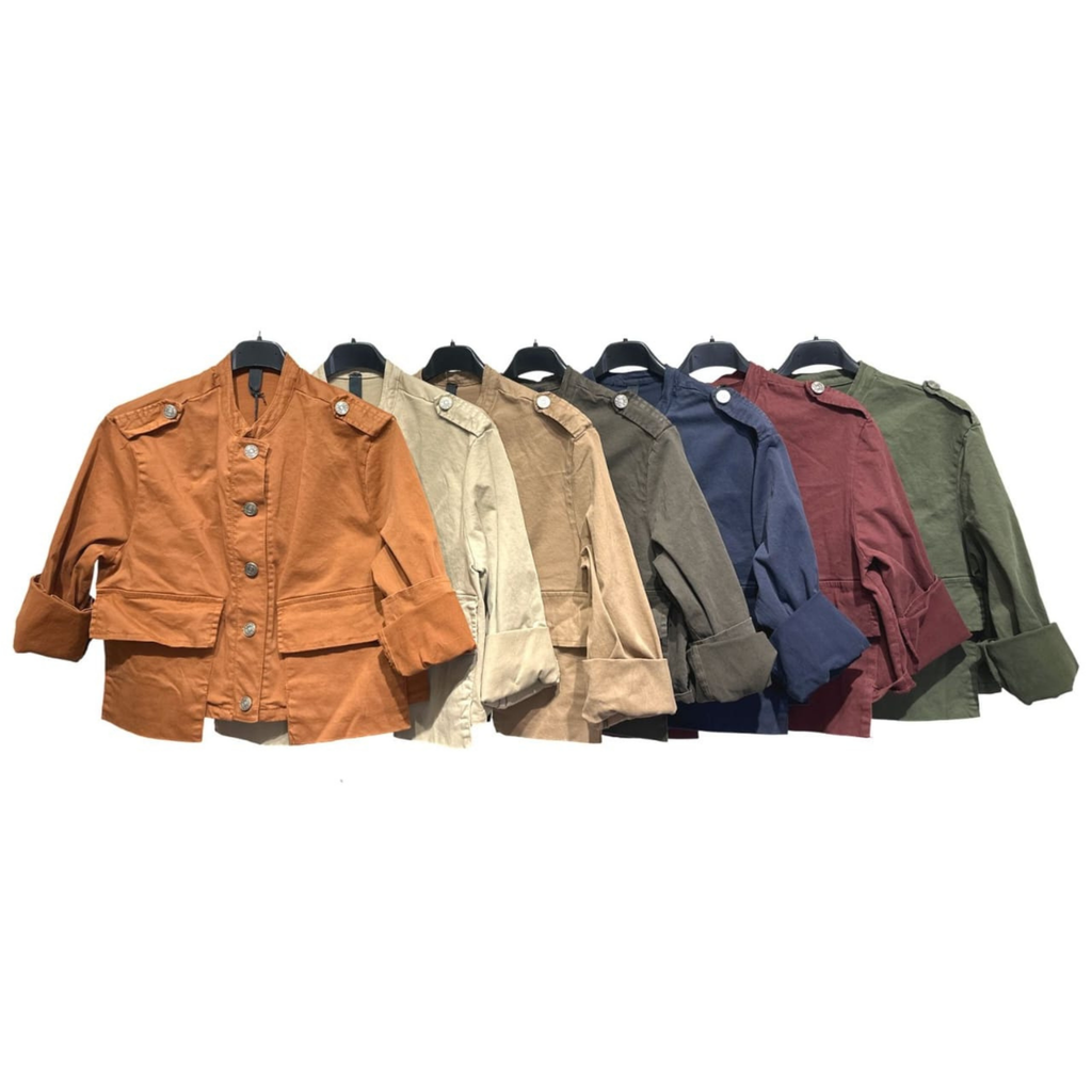 Italian Cropped Military Jacket