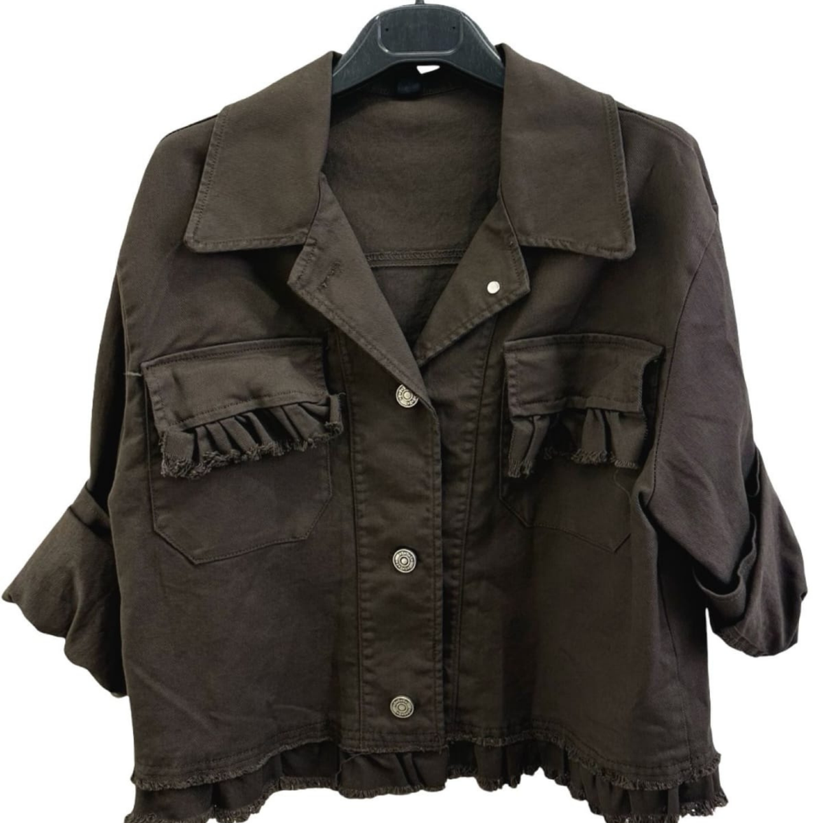 Italian Frayed Hem Jacket