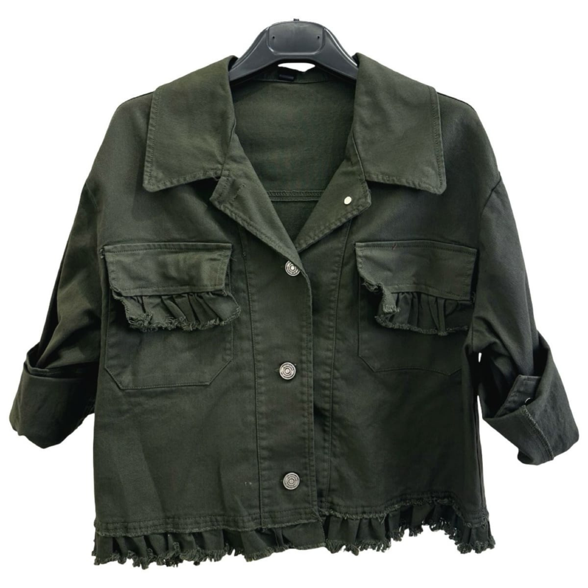 Italian Frayed Hem Jacket