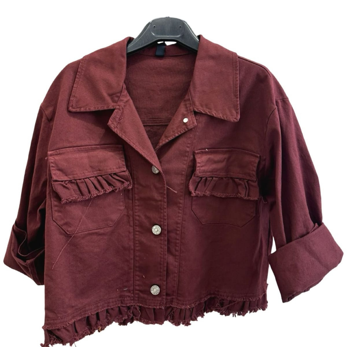 Italian Frayed Hem Jacket