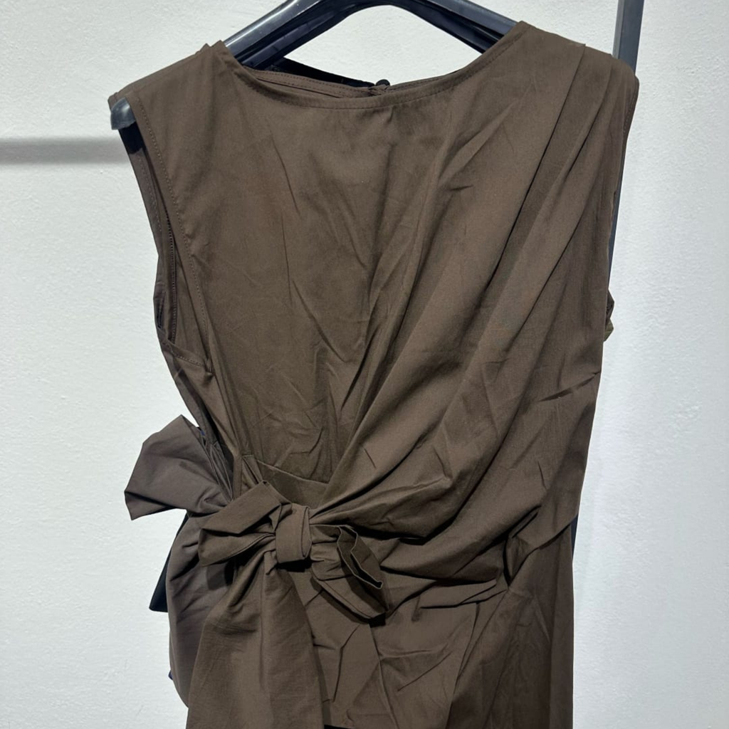 Italian Sleeveless Wrap Maxi Dress