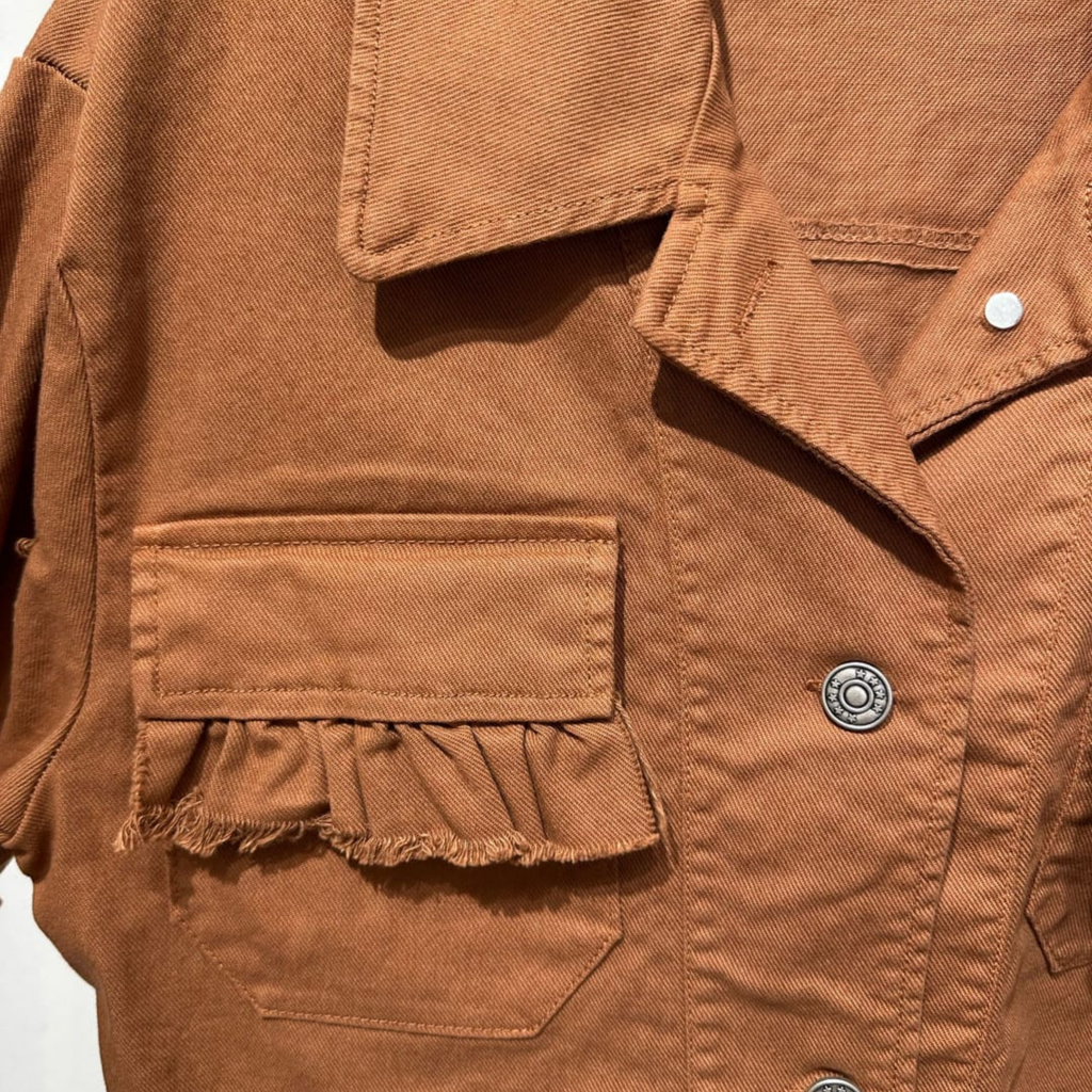 Italian Frayed Hem Jacket