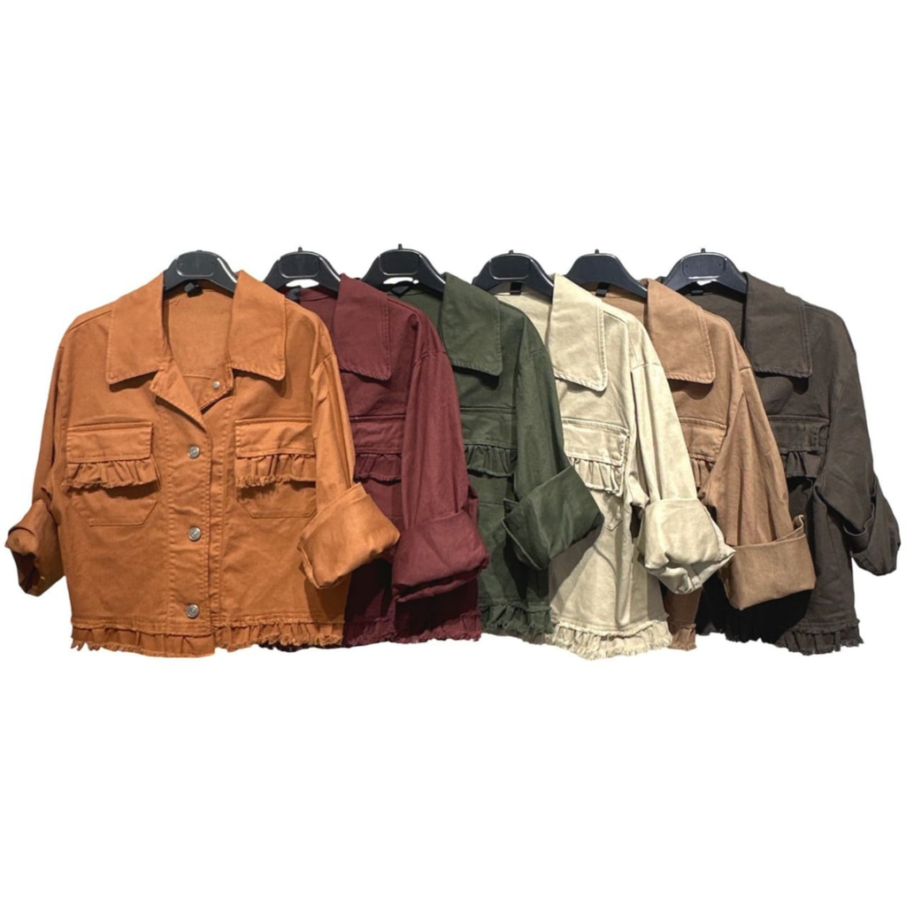 Italian Frayed Hem Jacket