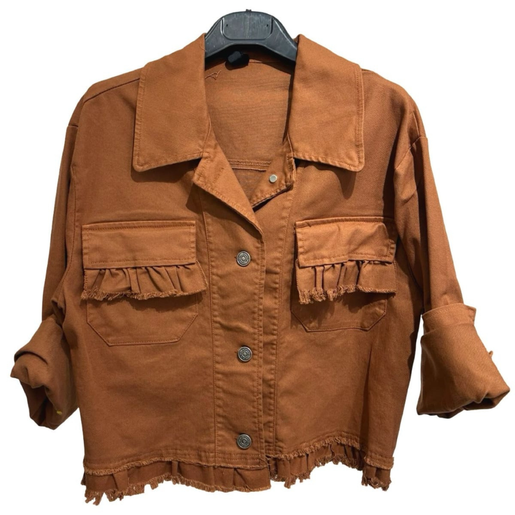 Italian Frayed Hem Jacket