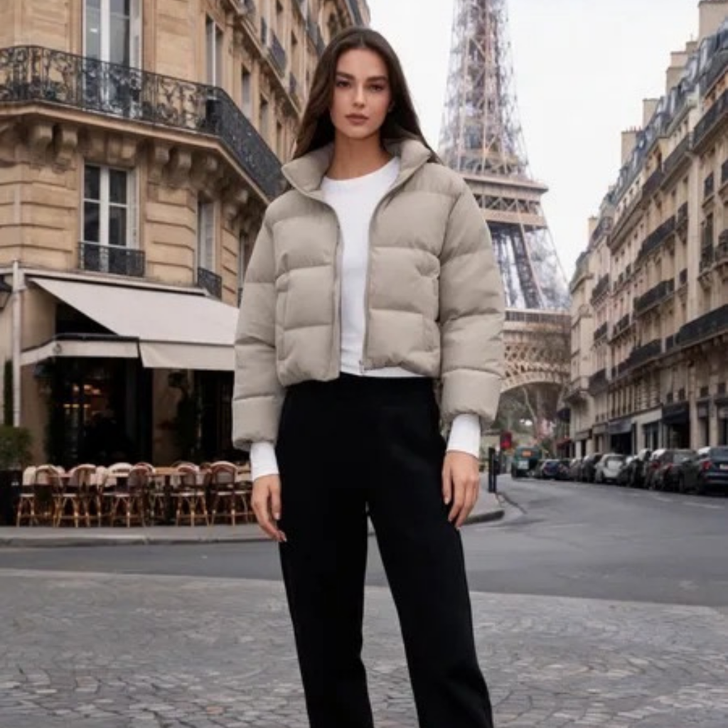 Italian Cropped Puffer Jacket