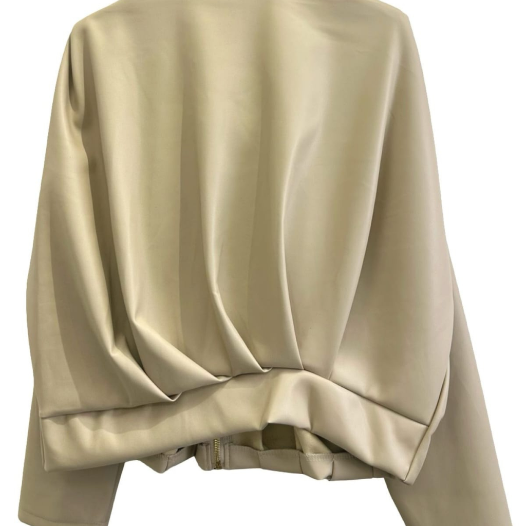 Italian Faux Leather Bomber Jacket