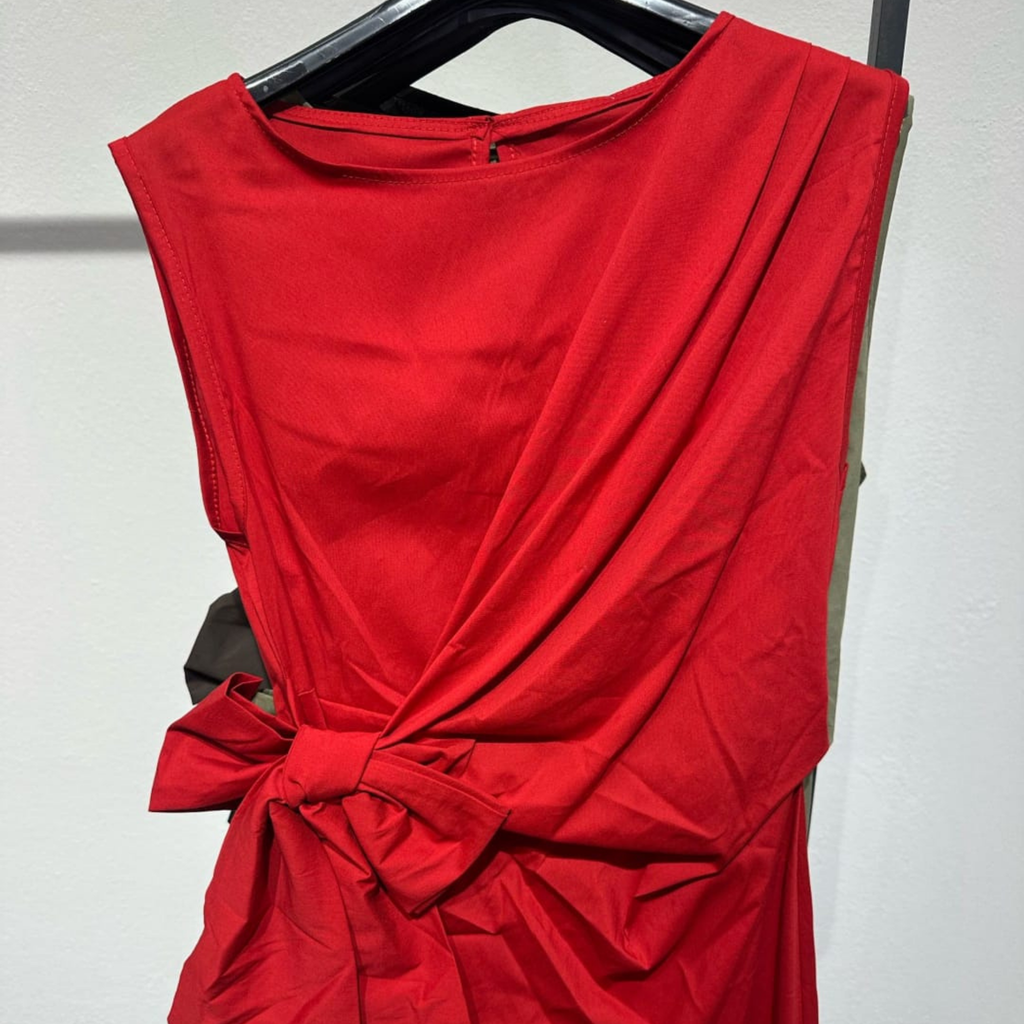 Italian Sleeveless Wrap Maxi Dress