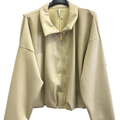 Italian Faux Leather Bomber Jacket