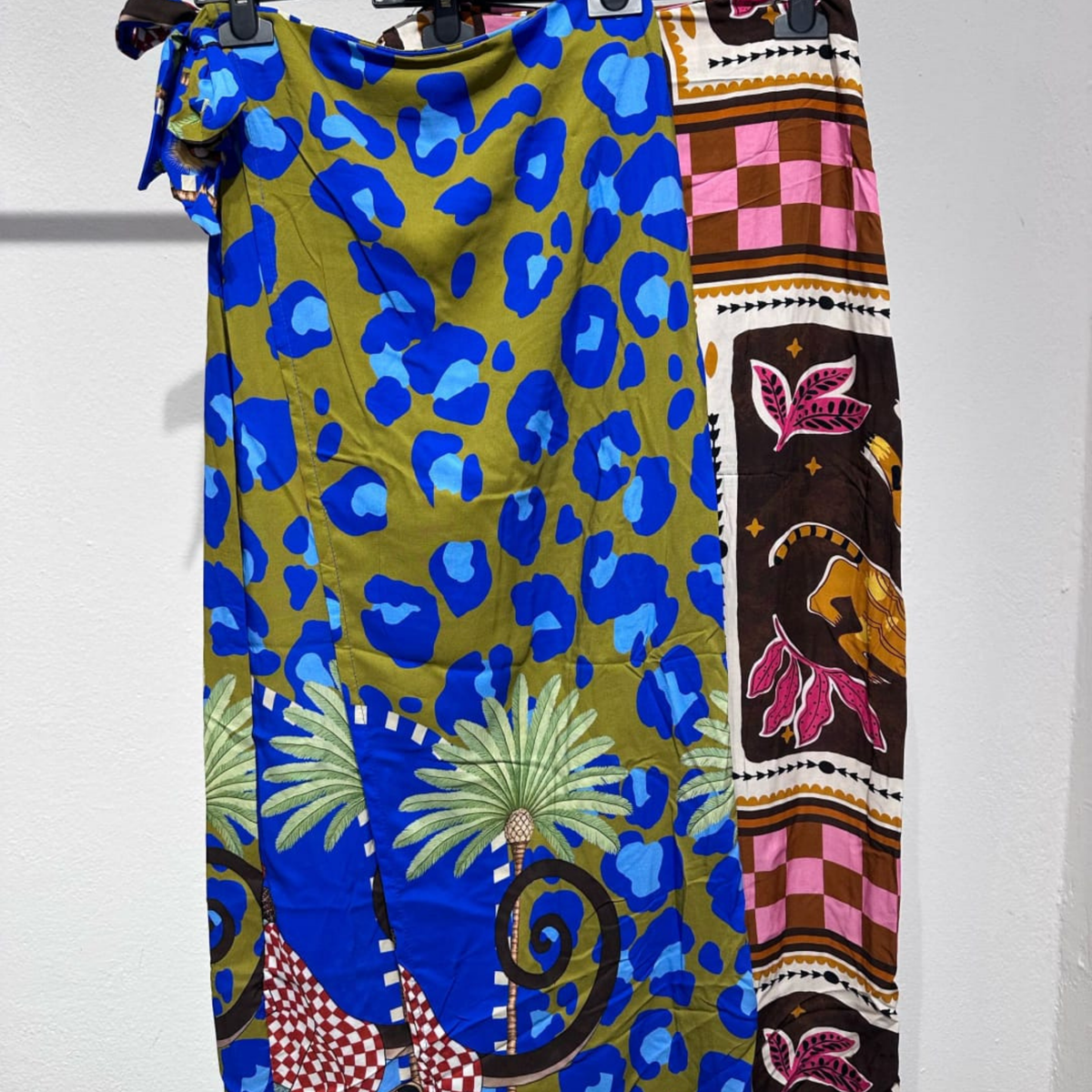Italian Printed Wide-Leg Trousers