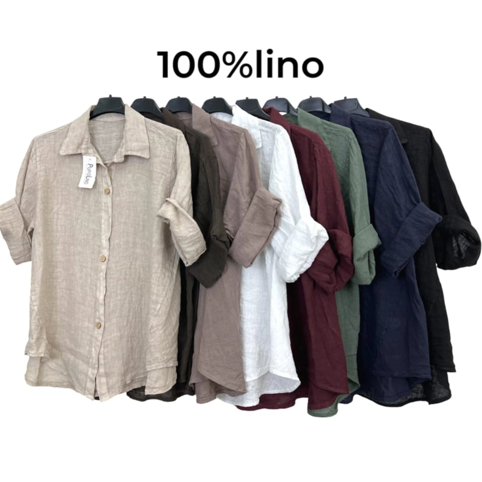 100% Linen Button-Up Shirt