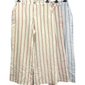 Striped Linen Blend Wide-Leg Pants