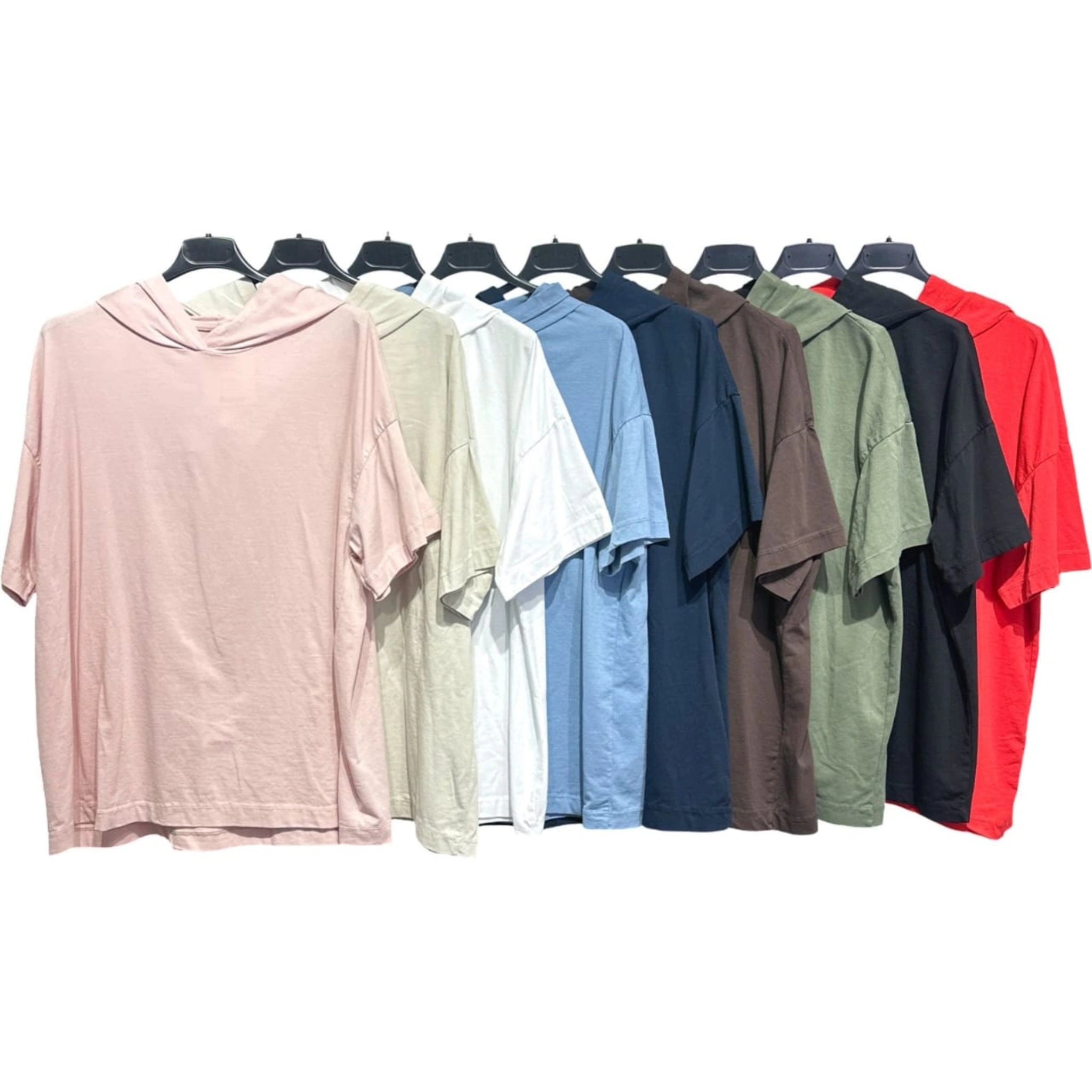 Cotton Blend Hooded T-Shirt