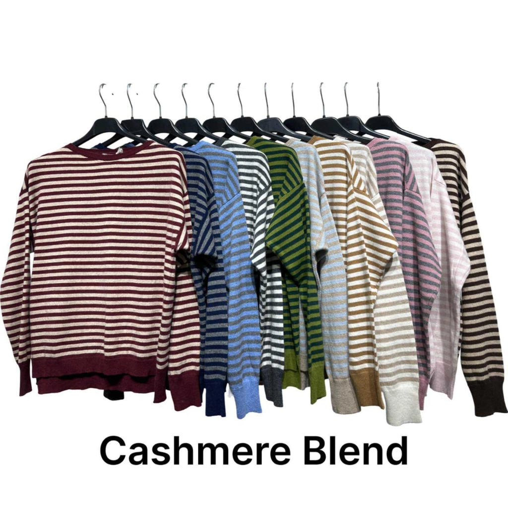 Cashmere Blend Striped Sweater