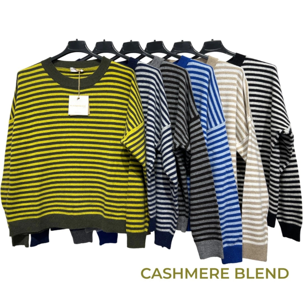 Cashmere Blend Striped Sweater