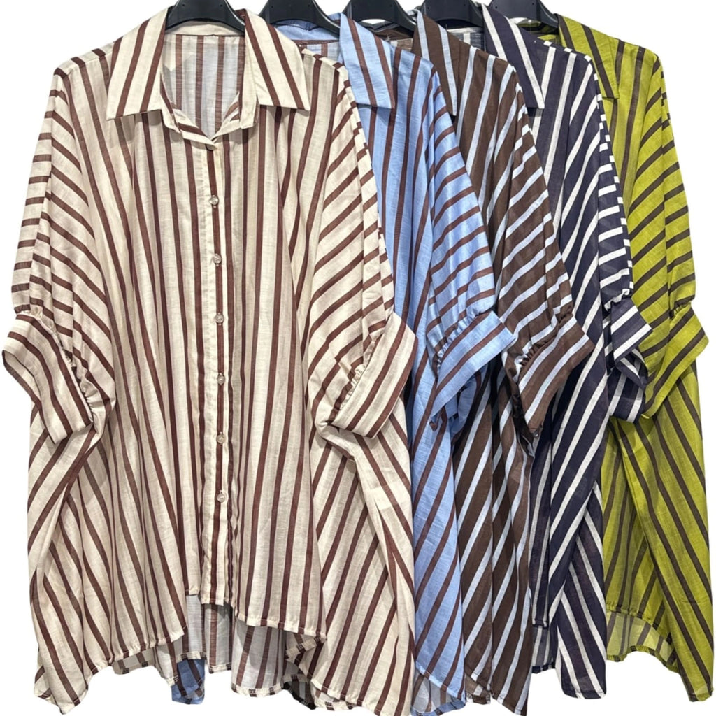 Tencel Blend Striped Shirt