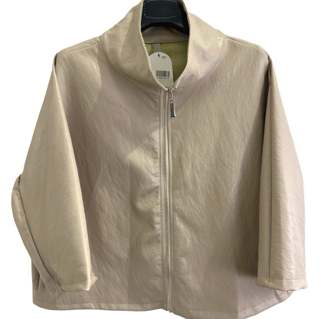 Faux Leather Zip Jacket