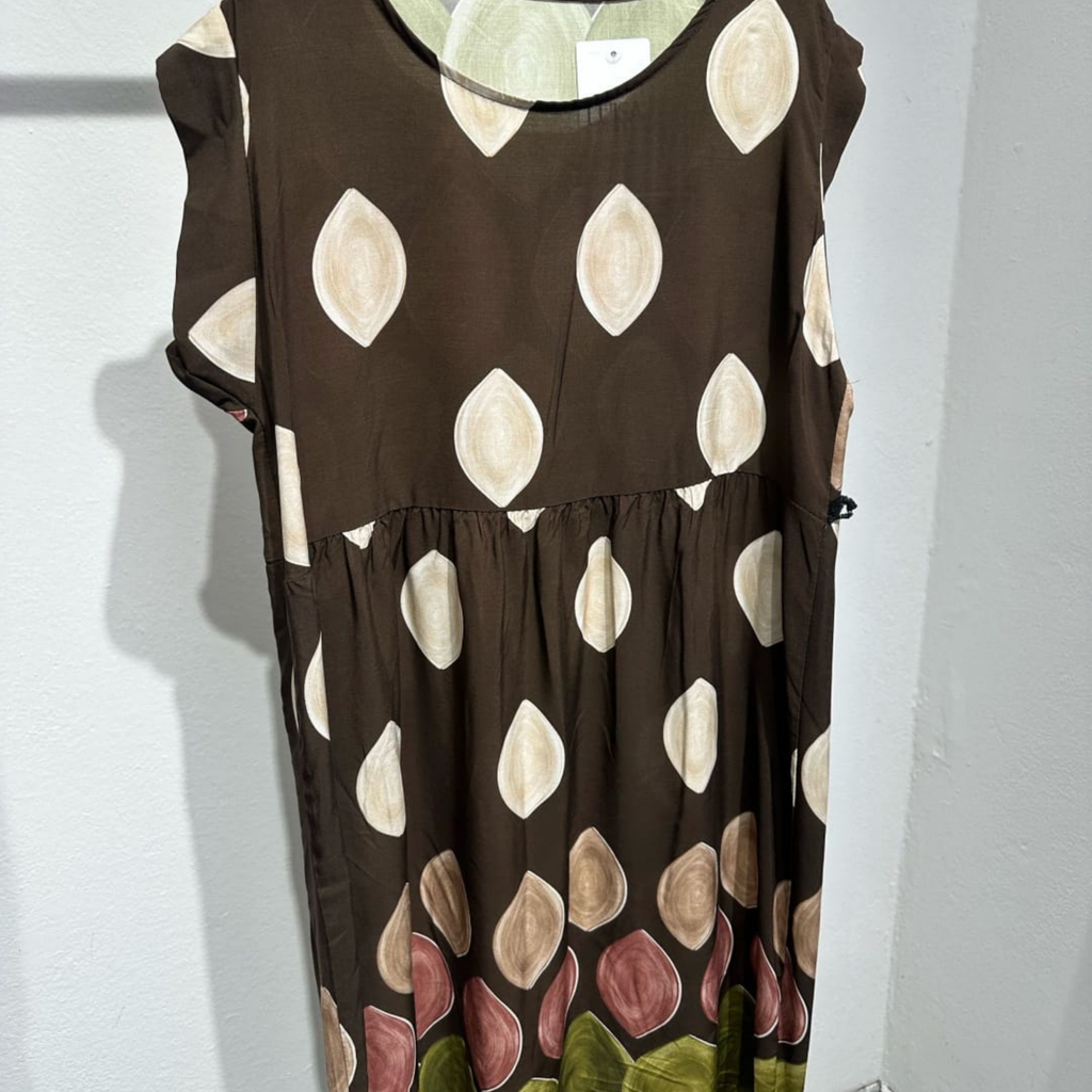 Italian Sleeveless Printed Maxi Dress