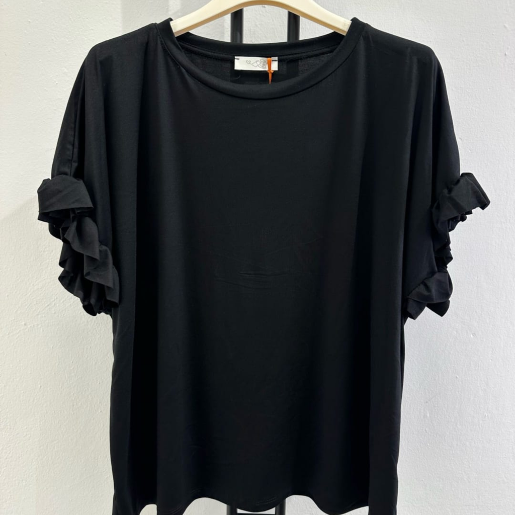 Tencel™ Ruffle Sleeve Top
