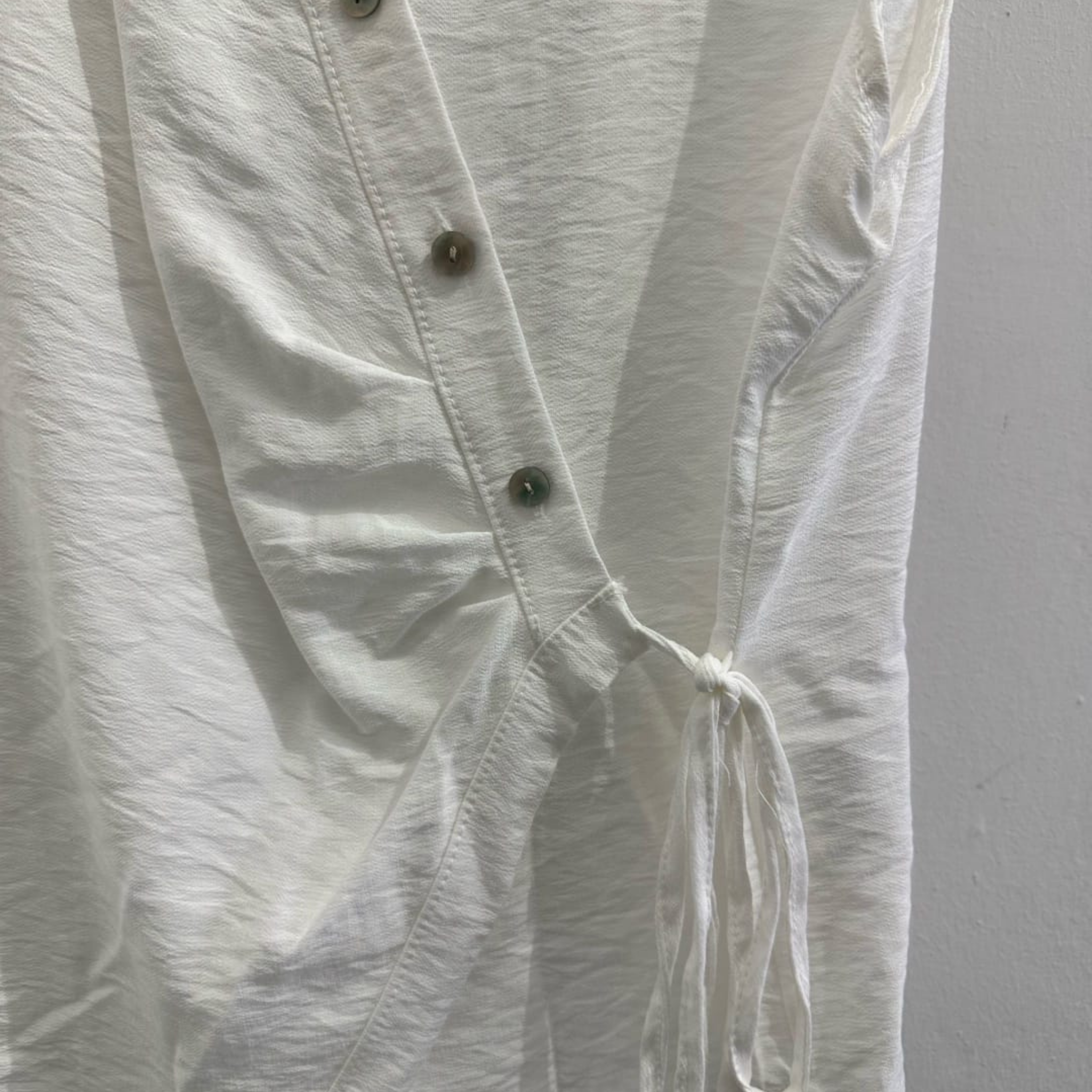 Italian Sleeveless Wrap Waist Blouse