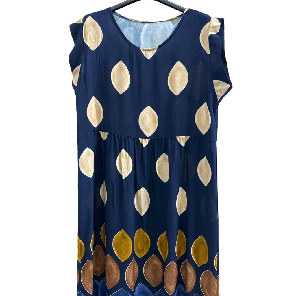 Italian Sleeveless Printed Maxi Dress