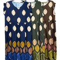 Italian Sleeveless Printed Maxi Dress