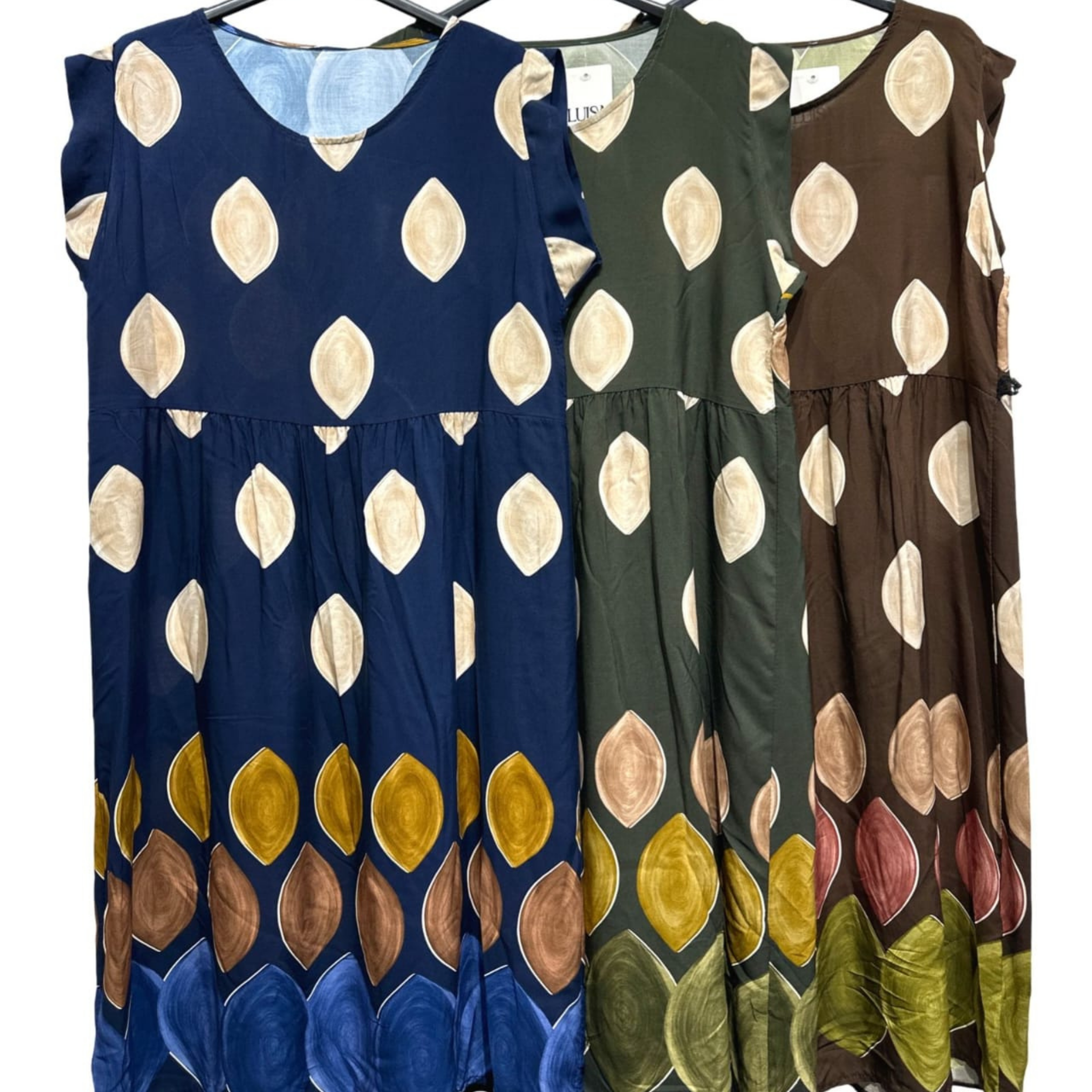 Italian Sleeveless Printed Maxi Dress