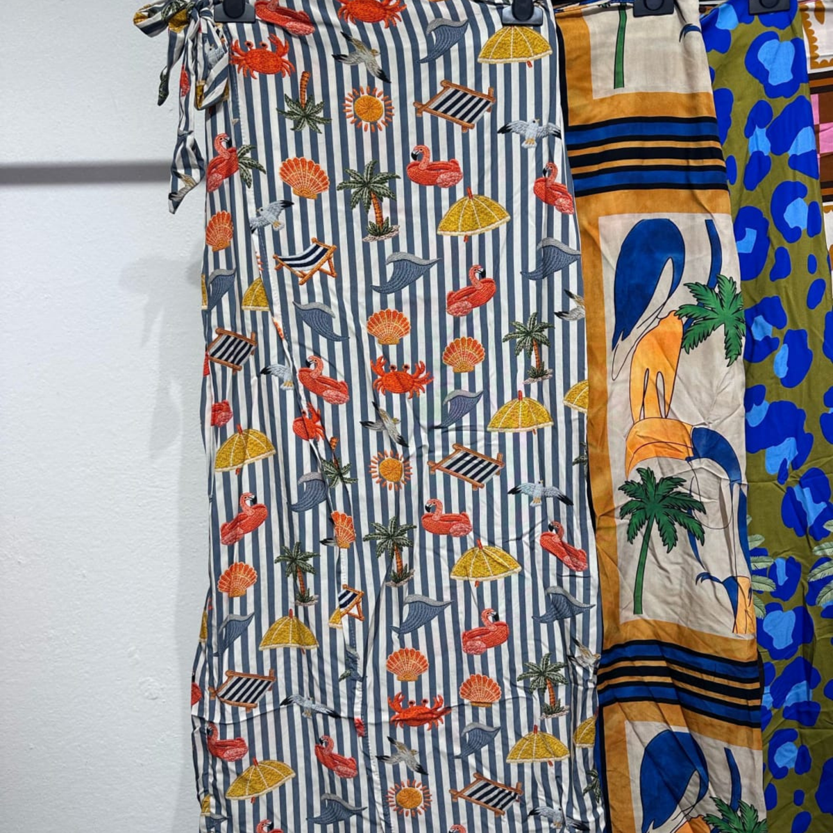 Italian Printed Wide-Leg Trousers