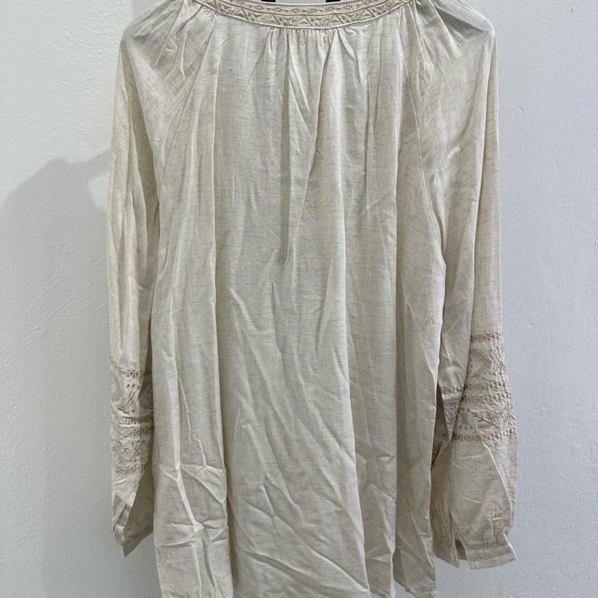Italian Embroidered Boho Tunic Top