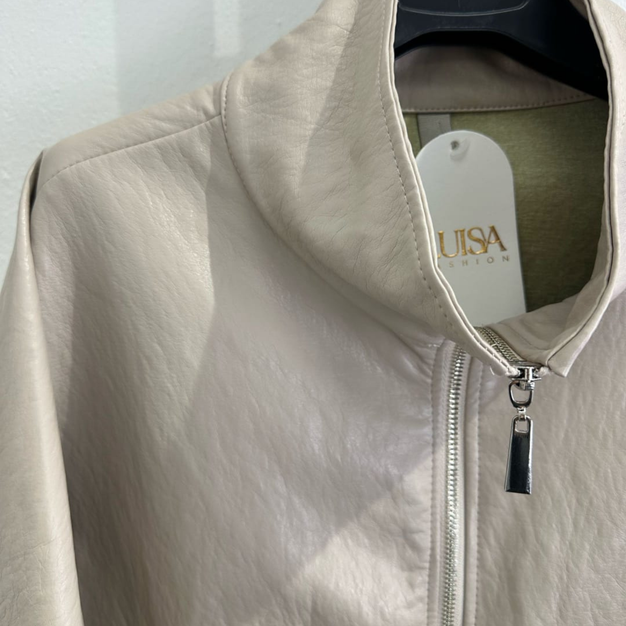 Faux Leather Zip Jacket