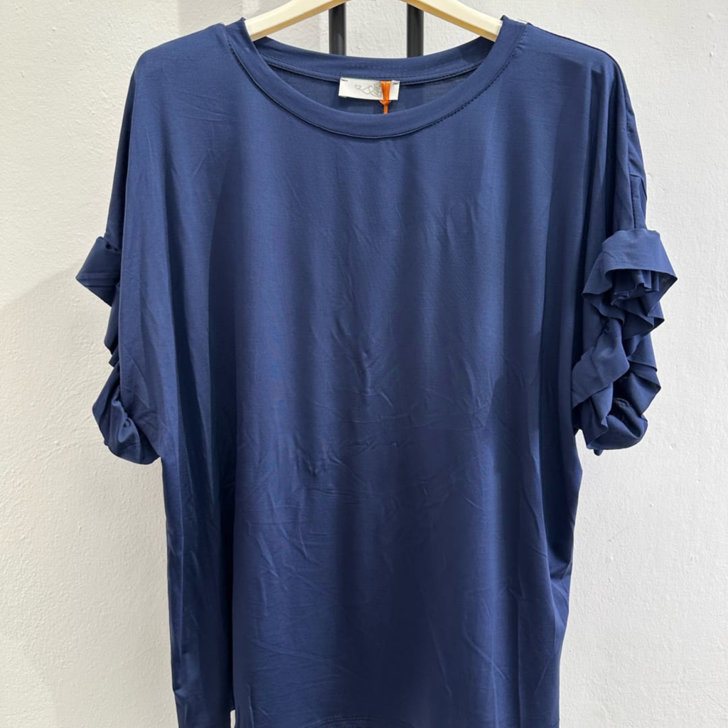 Tencel™ Ruffle Sleeve Top