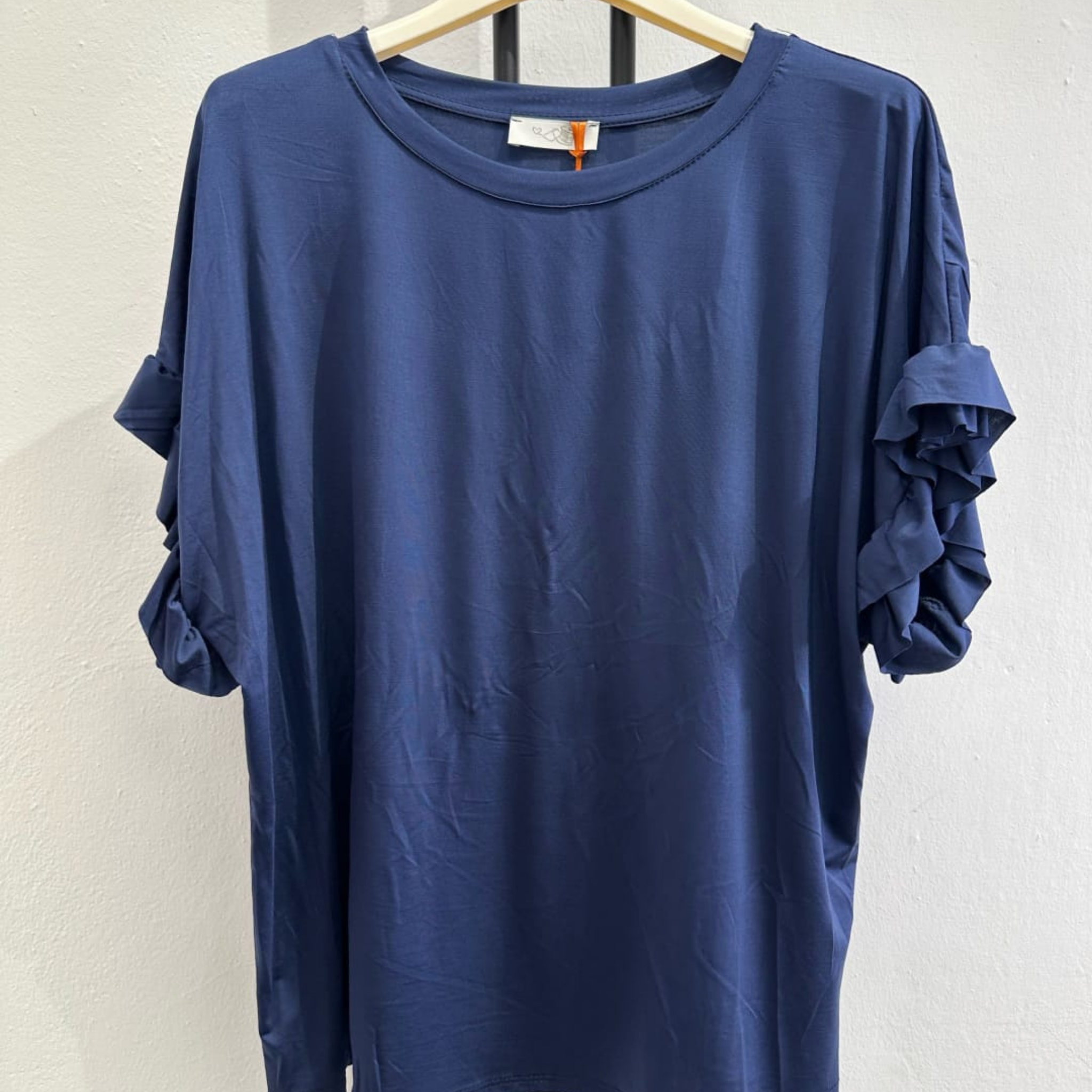 Tencel™ Ruffle Sleeve Top