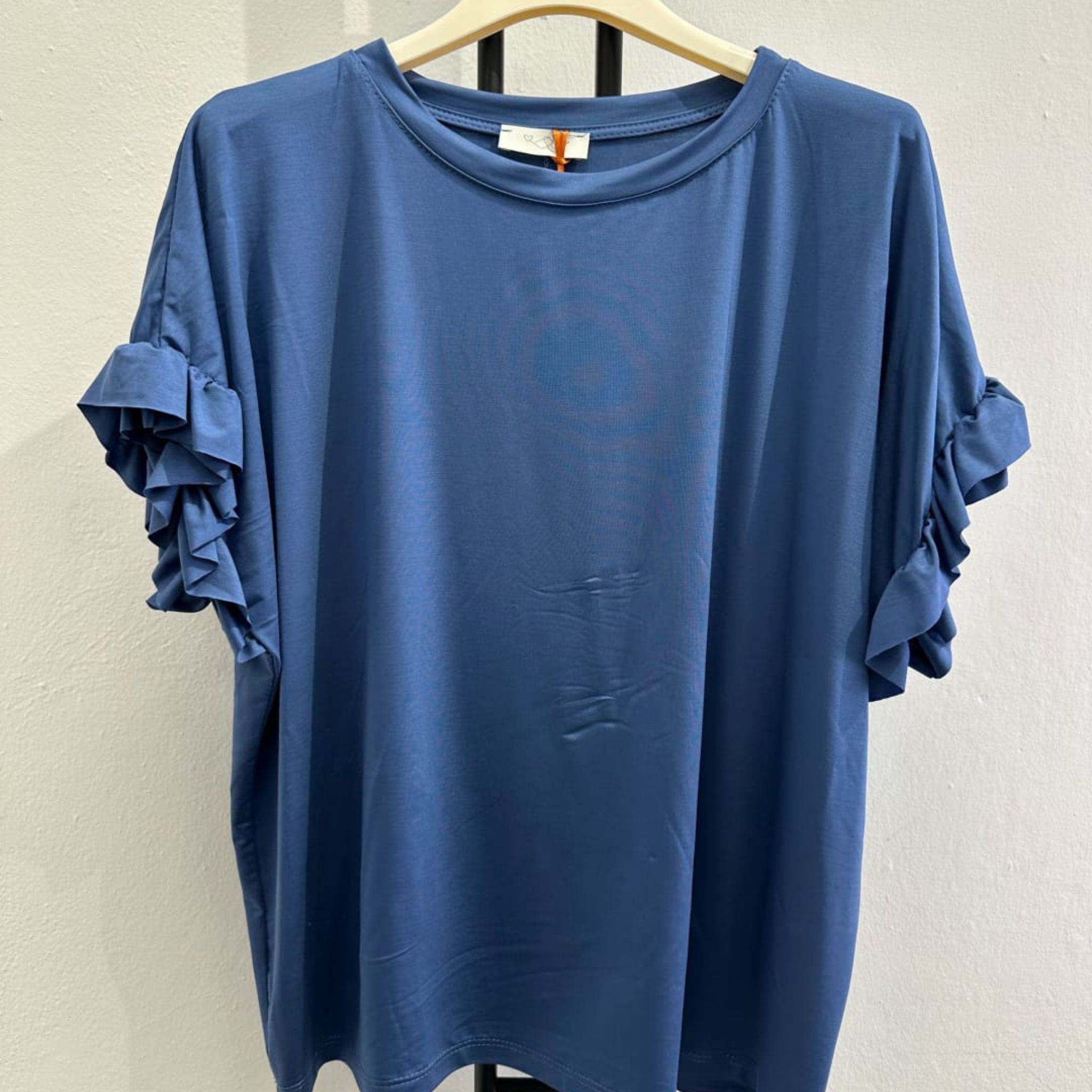 Tencel™ Ruffle Sleeve Top