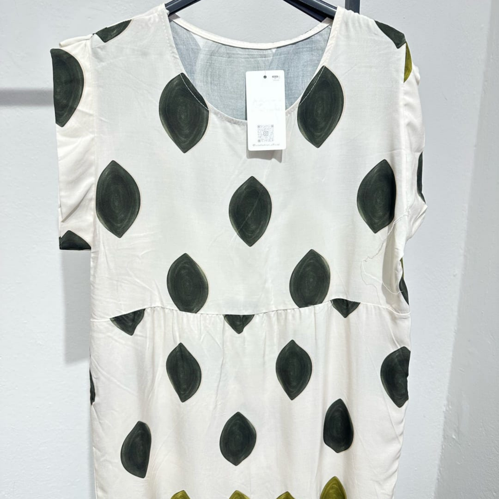 Italian Sleeveless White Printed Maxi Dress