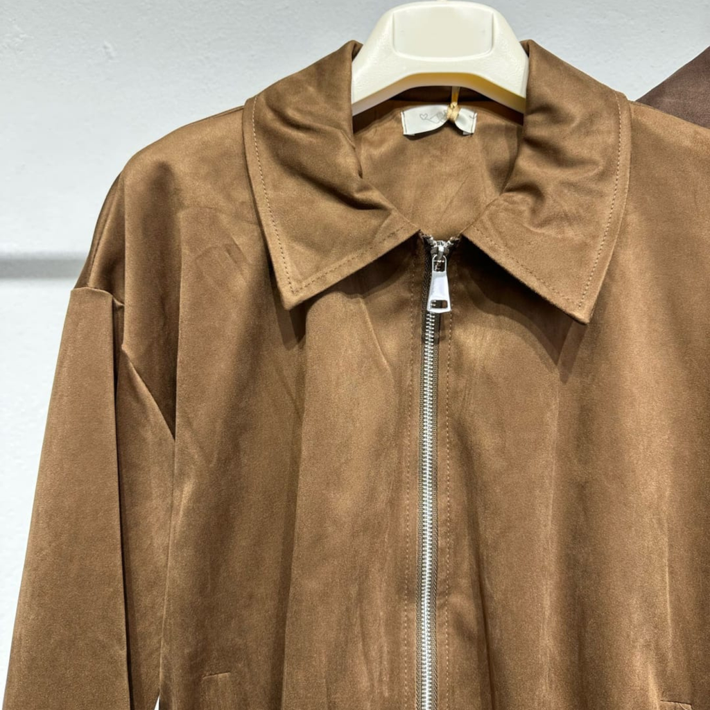Como Suede-Effect Zip Jacket