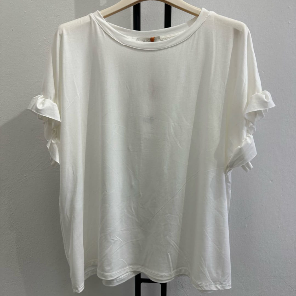 Tencel™ Ruffle Sleeve Top