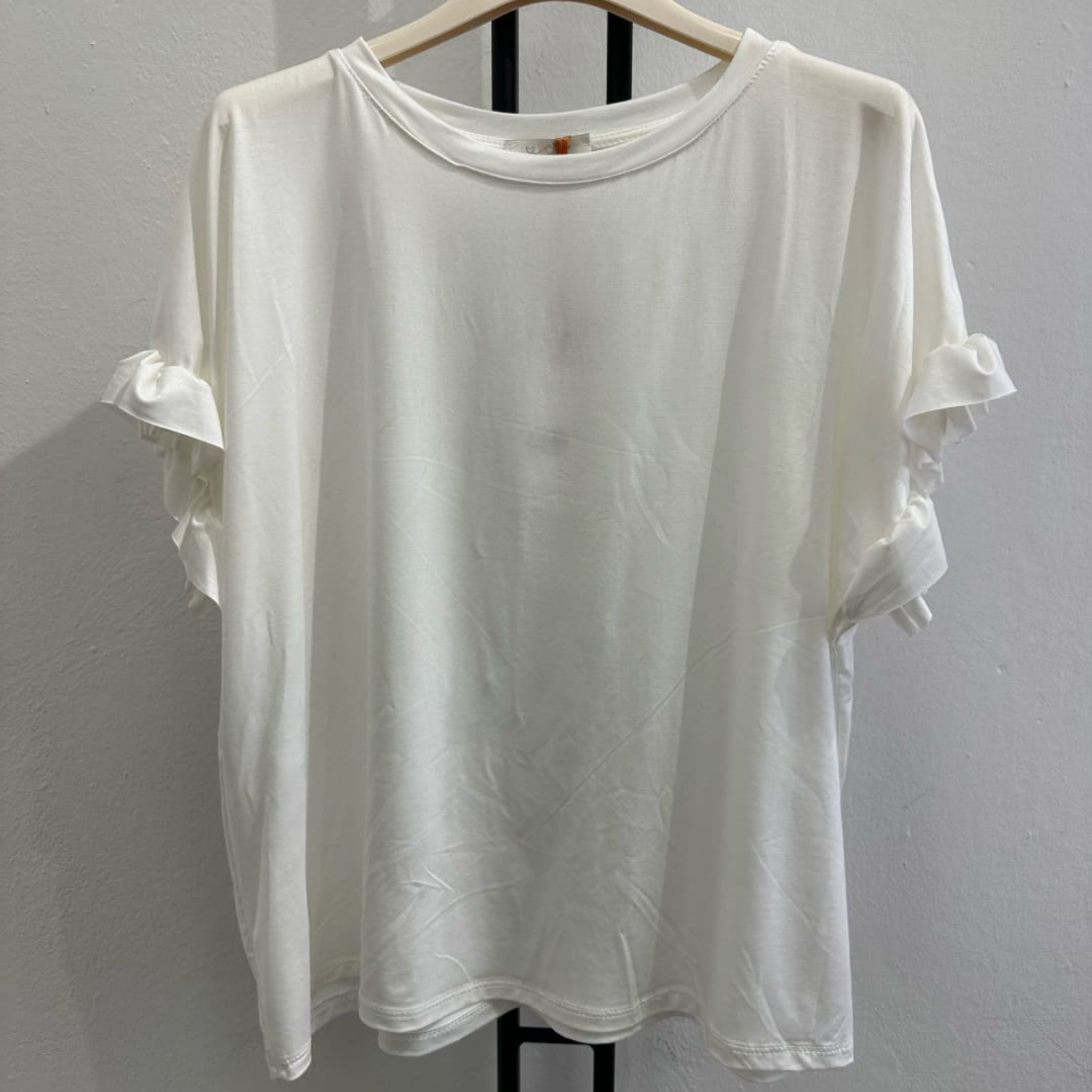 Tencel™ Ruffle Sleeve Top