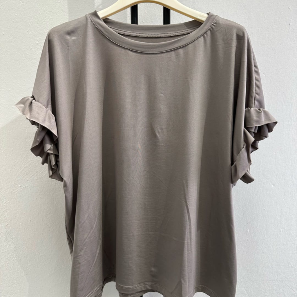 Tencel™ Ruffle Sleeve Top
