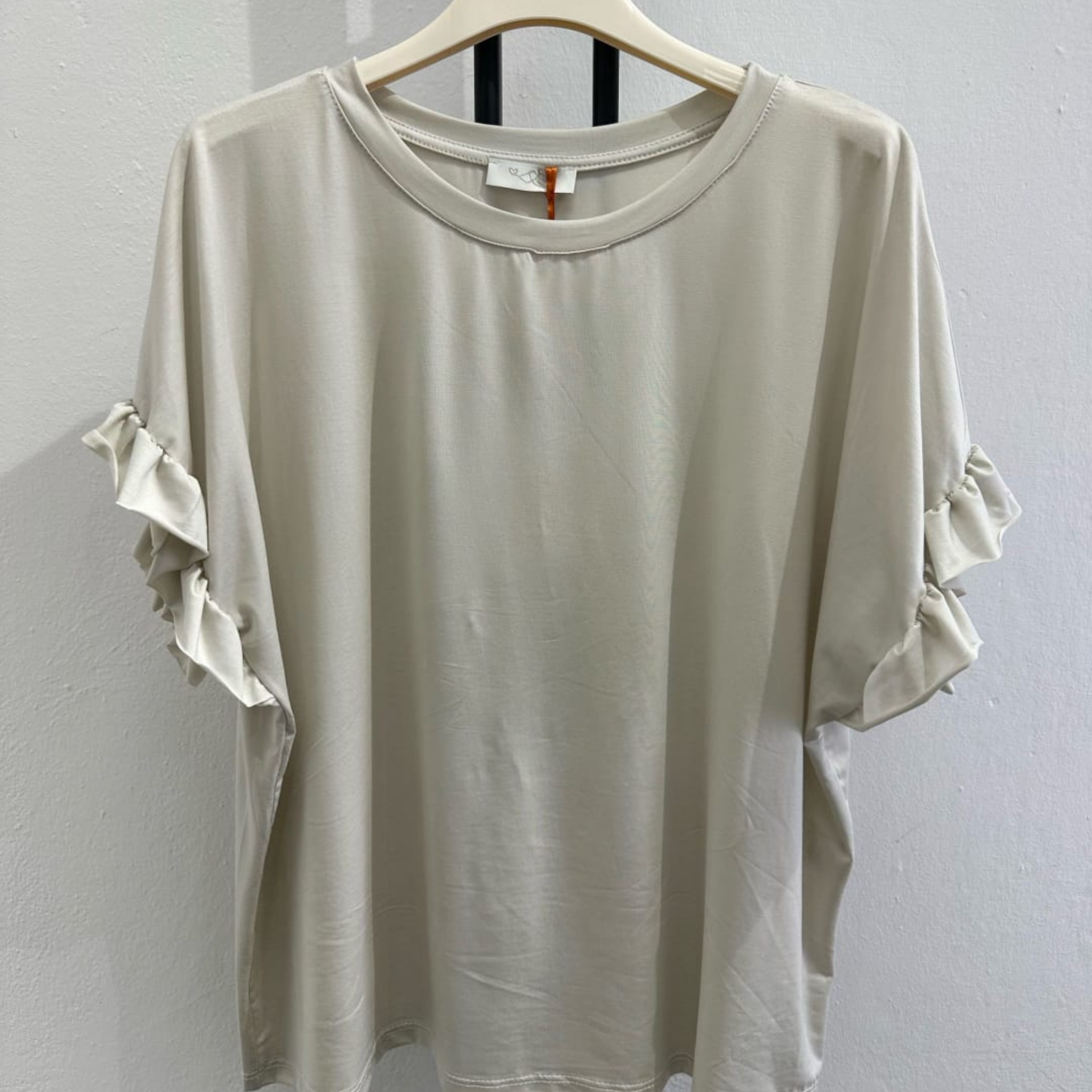 Tencel™ Ruffle Sleeve Top