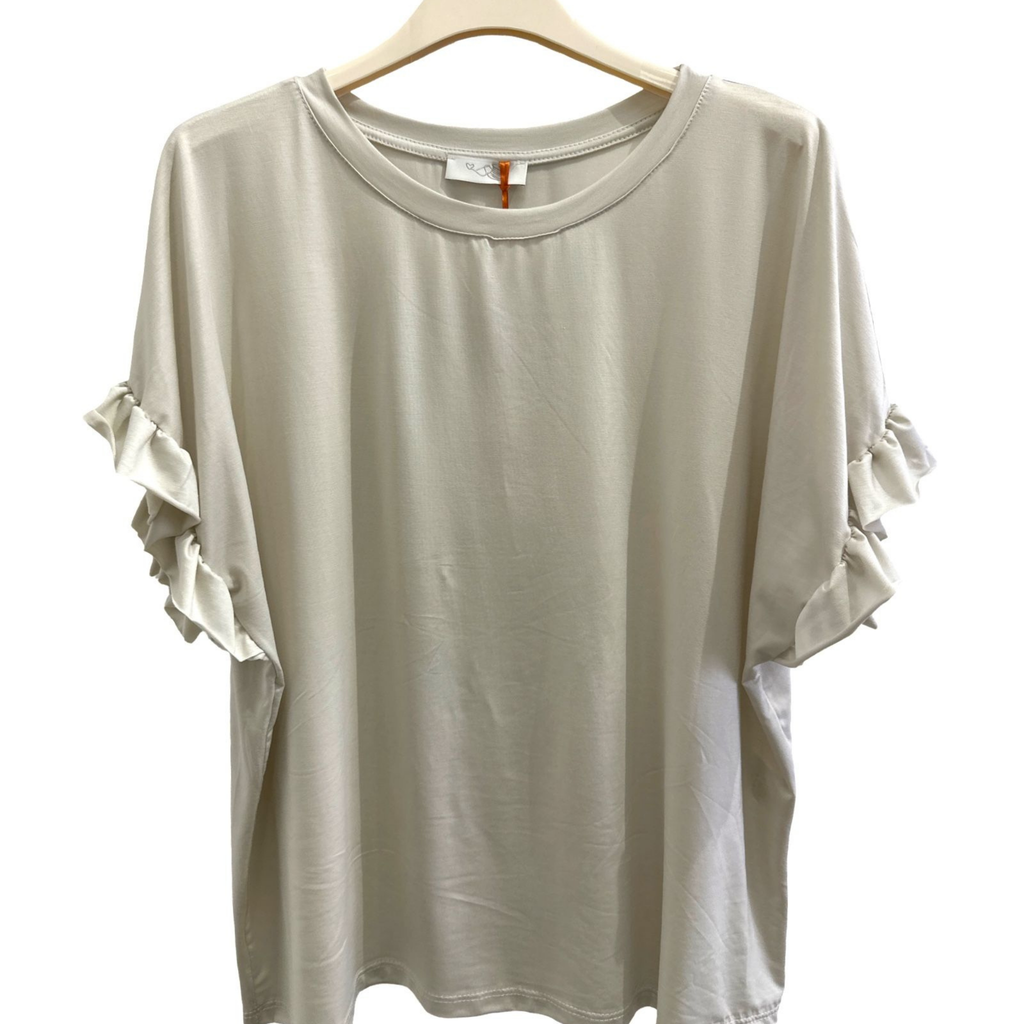 Tencel™ Ruffle Sleeve Top