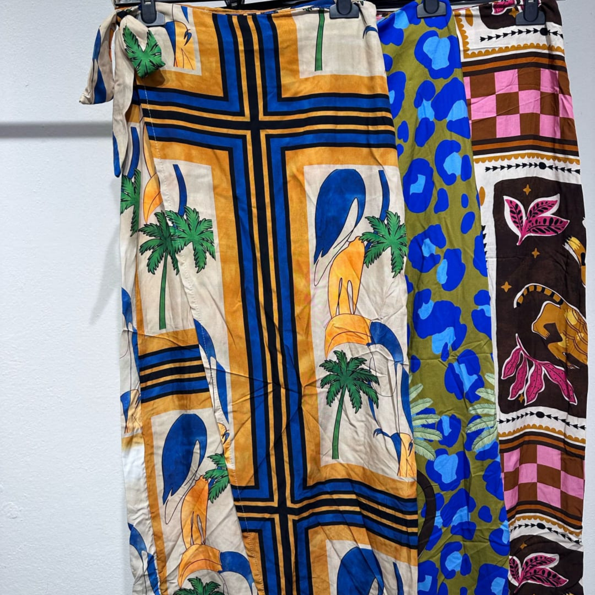 Italian Printed Wide-Leg Trousers