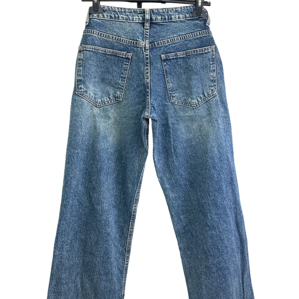 Italian Embroidered Wide Leg Jeans