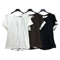 Italian Cotton Blend Lace Detail T-Shirt