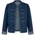 Italian Denim Military Jacket