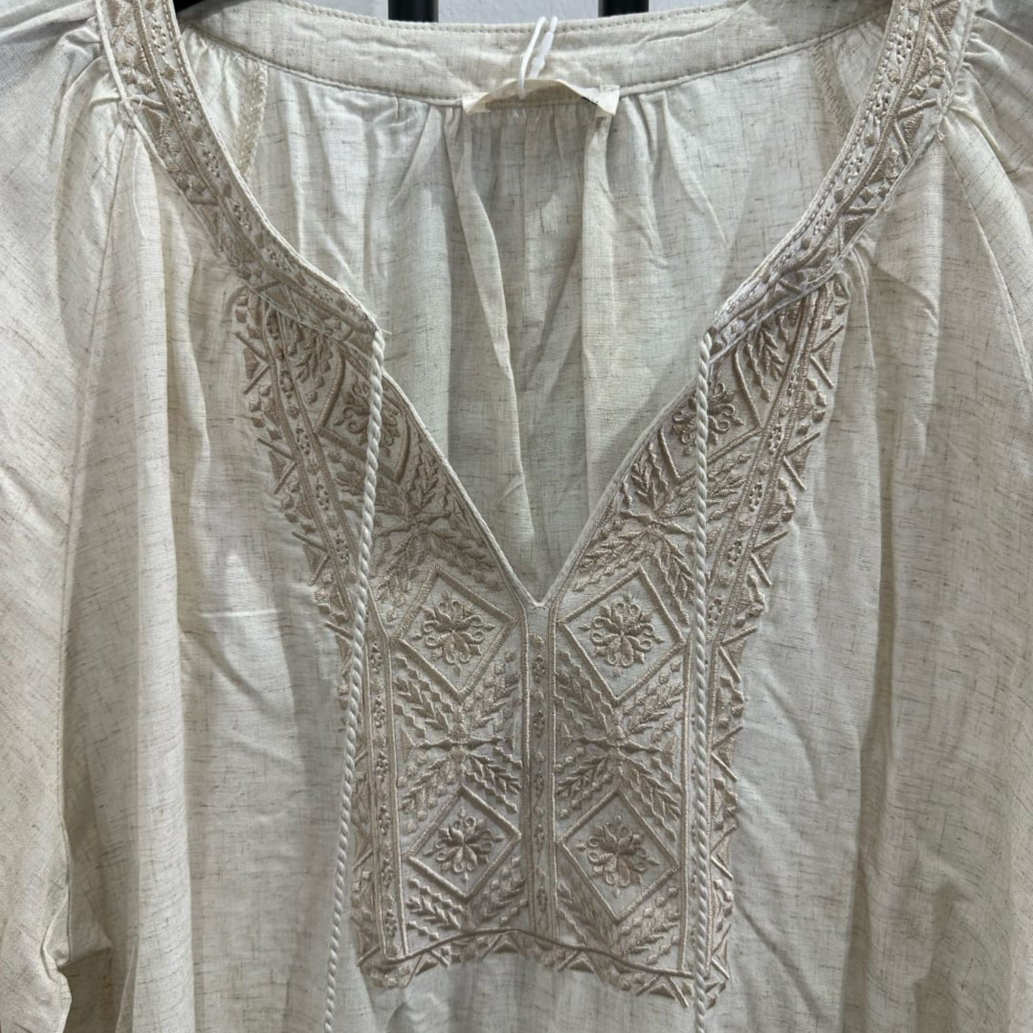 Italian Embroidered Boho Tunic Top
