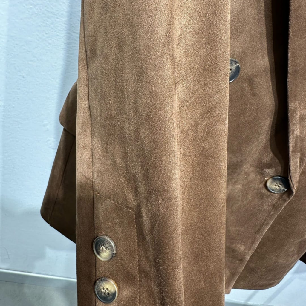 Siena Suede-Effect Double Breasted Blazer